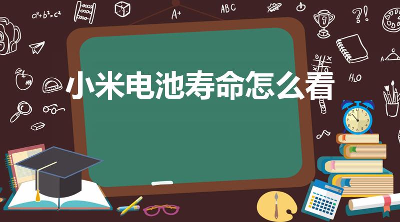 小米电池寿命怎么看（小米手机如何查看电池损耗程度）