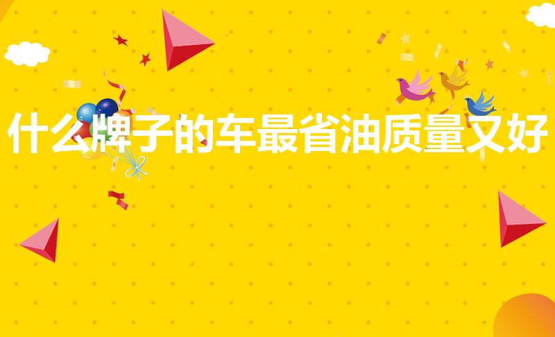 什么牌子的车最省油质量又好（什么牌子的汽车最省油）