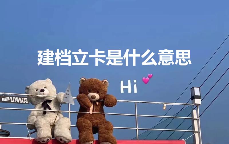 建档立卡是什么意思（什么是建档立卡户）