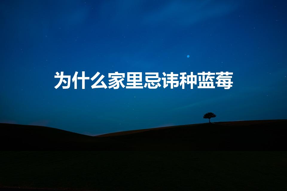 为什么家里忌讳种蓝莓（蓝莓为什么不吉利）