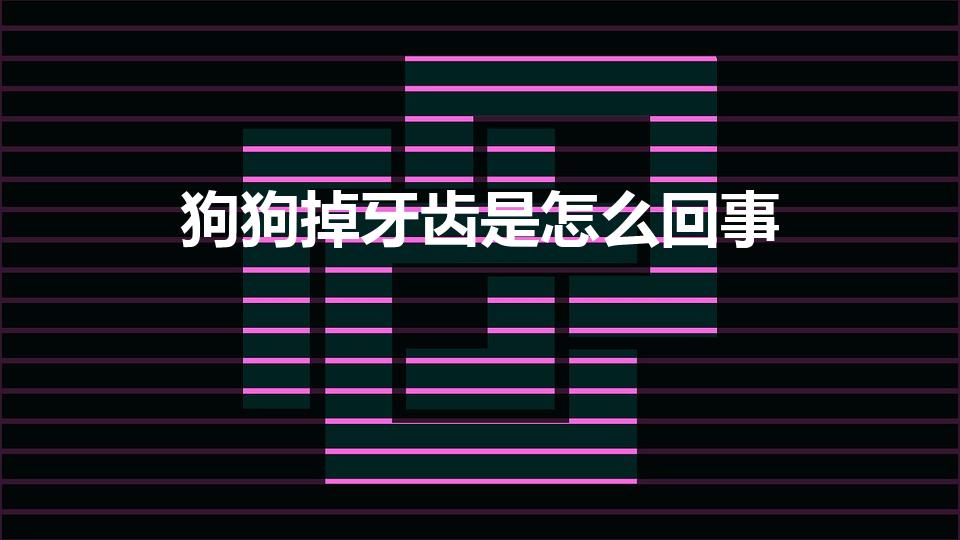 狗狗掉牙齿是怎么回事（狗掉牙齿怎么回事）
