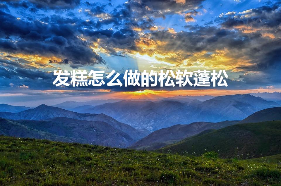 发糕怎么做的松软蓬松（怎么蒸发糕好吃,又发又软呢）
