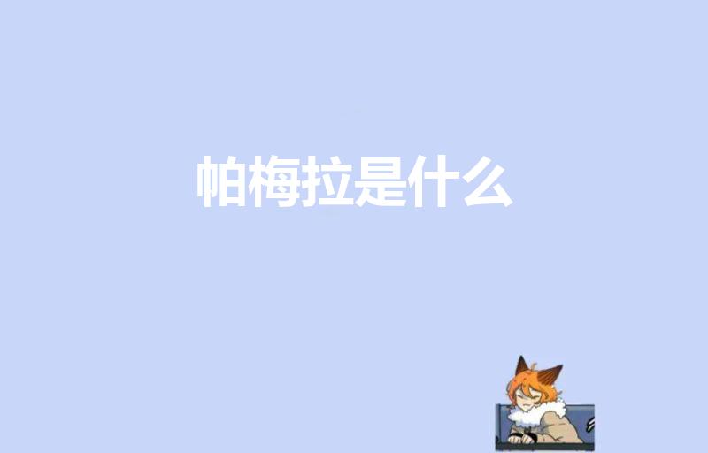 帕梅拉是什么（帕梅拉是啥）