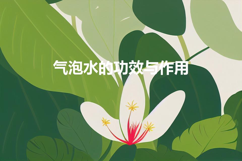 气泡水的功效与作用（气泡水的功效）