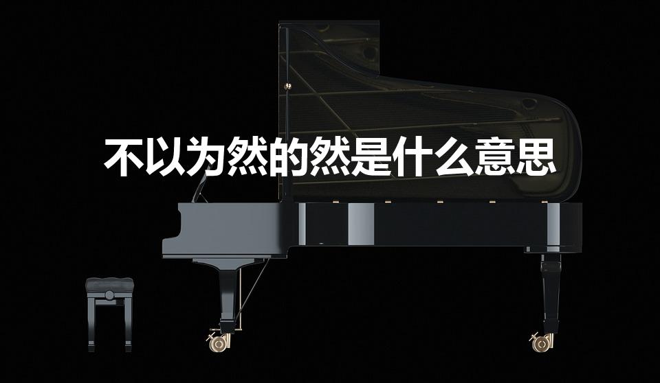 不以为然的然是什么意思（不以为然的然字是什么意思）