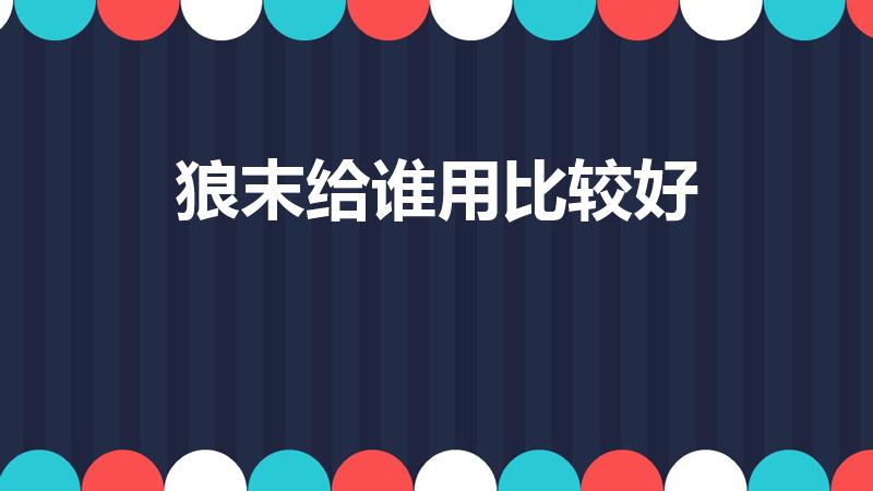 狼末给谁用比较好（《原神》狼的末路适合什么角色）