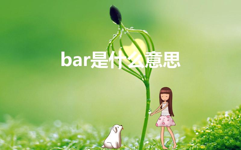 bar是什么意思（bar什么意思）