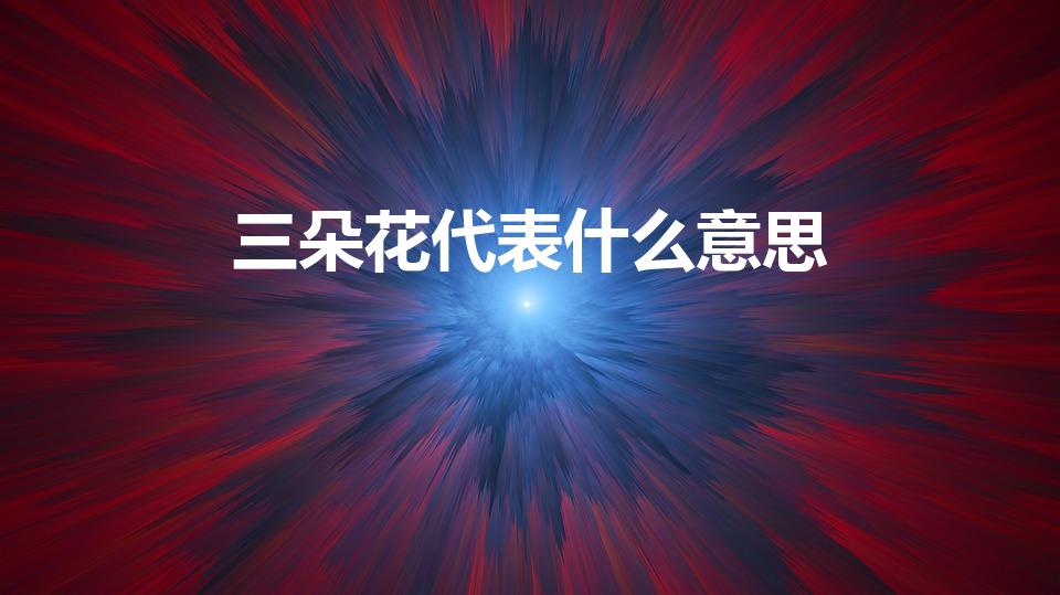 三朵花代表什么意思（三朵花的花语是什么）
