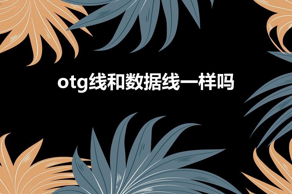 otg线和数据线一样吗（OTG线就是充电线吗）