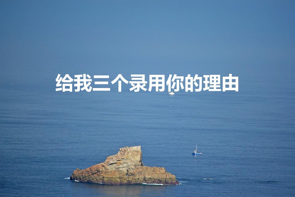 给我三个录用你的理由（给我三个录用你的理由怎么说）
