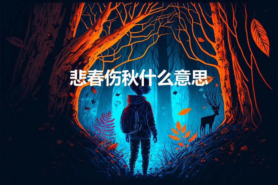 悲春伤秋什么意思（悲春伤秋是什么意思）