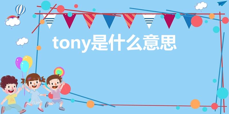 tony是什么意思（TONY是什么意思）