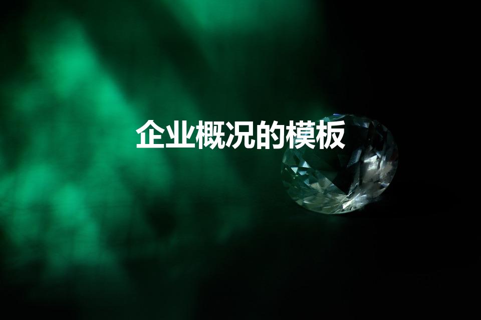 企业概况的模板（企业简介模板）